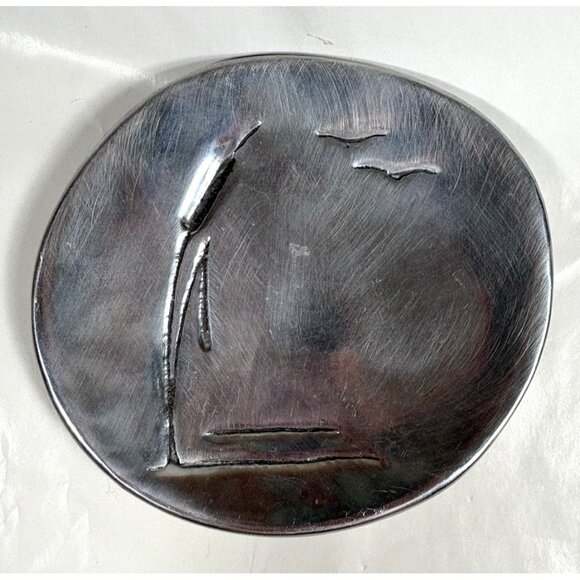 Hoselton Metal Aluminium Small Oval Dish Cast Canadian Bullrush Seagull 727 - Picture 2 of 9